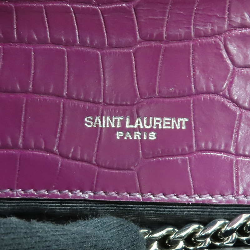 紫色 鱷魚皮 Kate Tassel Crossbody 肩背包 354119【SAINT LAURENT YSL 聖羅蘭 】 354119-6