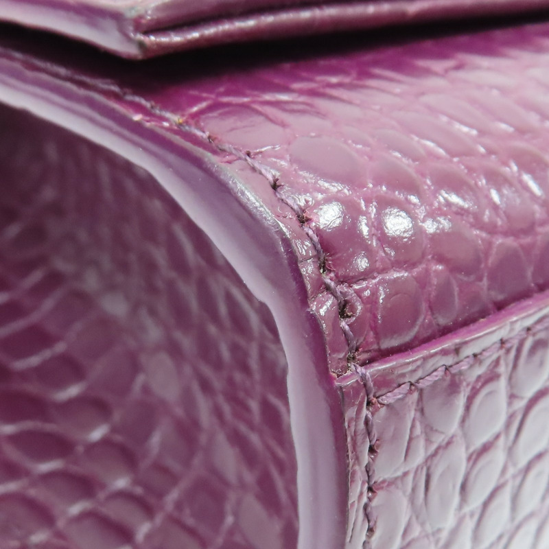 紫色 鱷魚皮 Kate Tassel Crossbody 肩背包 354119【SAINT LAURENT YSL 聖羅蘭 】 354119-17