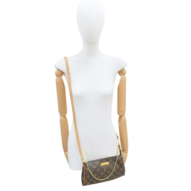 棕色 原花帆布 Eva 兩用包【LOUIS VUITTON LV 路易威登】 M95567-7