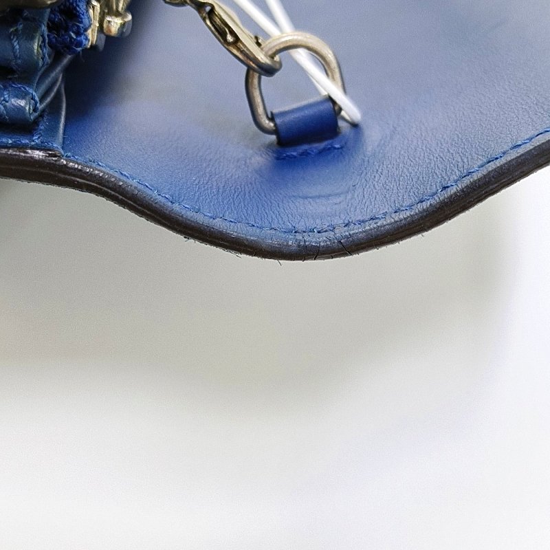 GUCCI Dionysus迷你藍色絨面革虎頭酒神包斜挎包銀色五金可拆卸肩帶-9