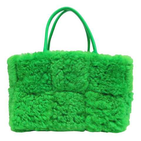 綠色 毛絨 手提包【BOTTEGA VENETA BV 寶緹嘉】 652867