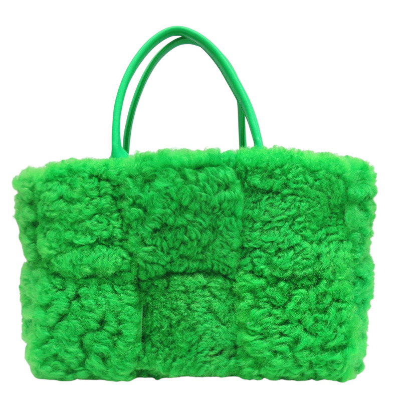 綠色 毛絨 手提包【BOTTEGA VENETA BV 寶緹嘉】 652867-1