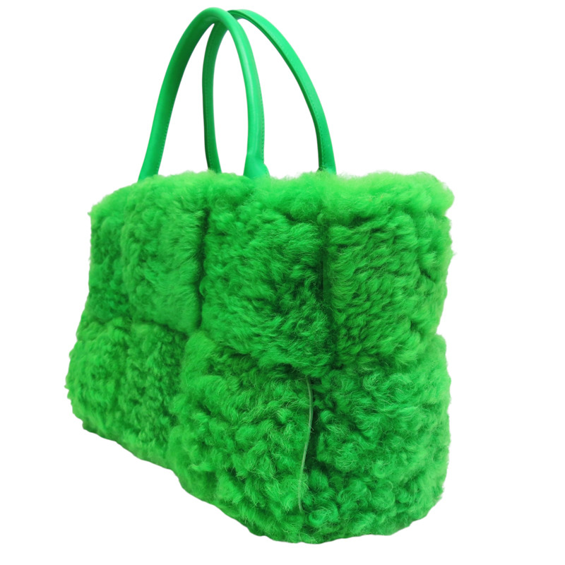綠色 毛絨 手提包【BOTTEGA VENETA BV 寶緹嘉】 652867-2