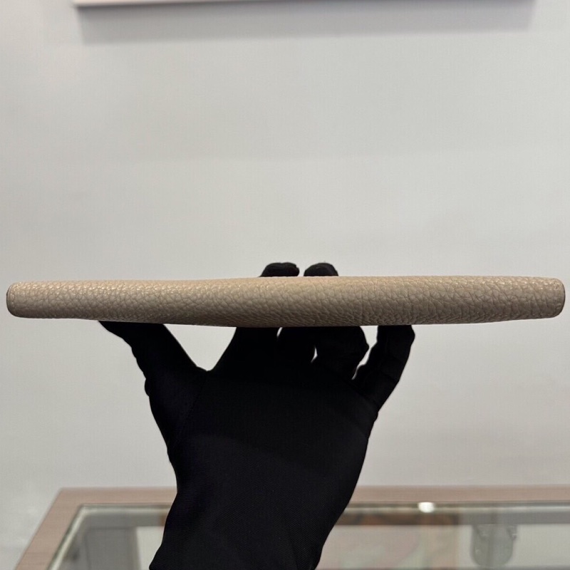 【近新閒置品】Hermes愛馬仕 Dogon Duo大象灰銀扣錢包有子袋 長夾財布-2