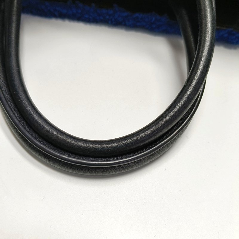 FENDI 2 Jours藍色羊毛皮單肩包斜挎包手提包金色黑色五金可拆卸肩帶-8