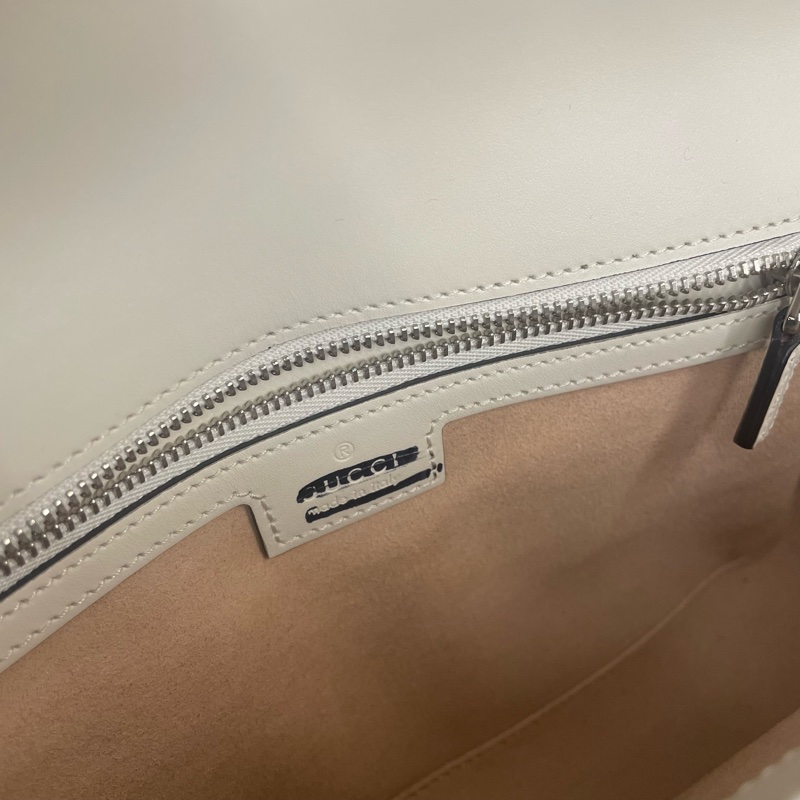 Gucci/古驰petite中号白色斜挎包-13