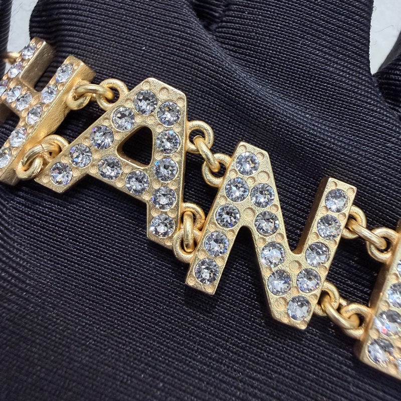 Chanel 20P 金色字母水鑽項鏈 XB957-3