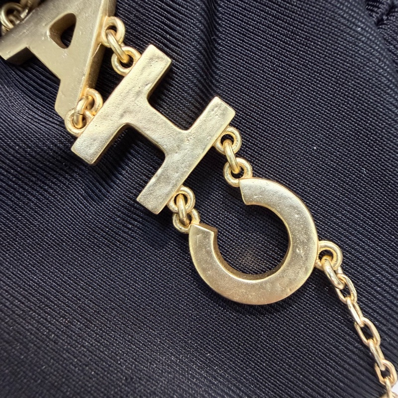 Chanel 20P 金色字母水鑽項鏈 XB957-5