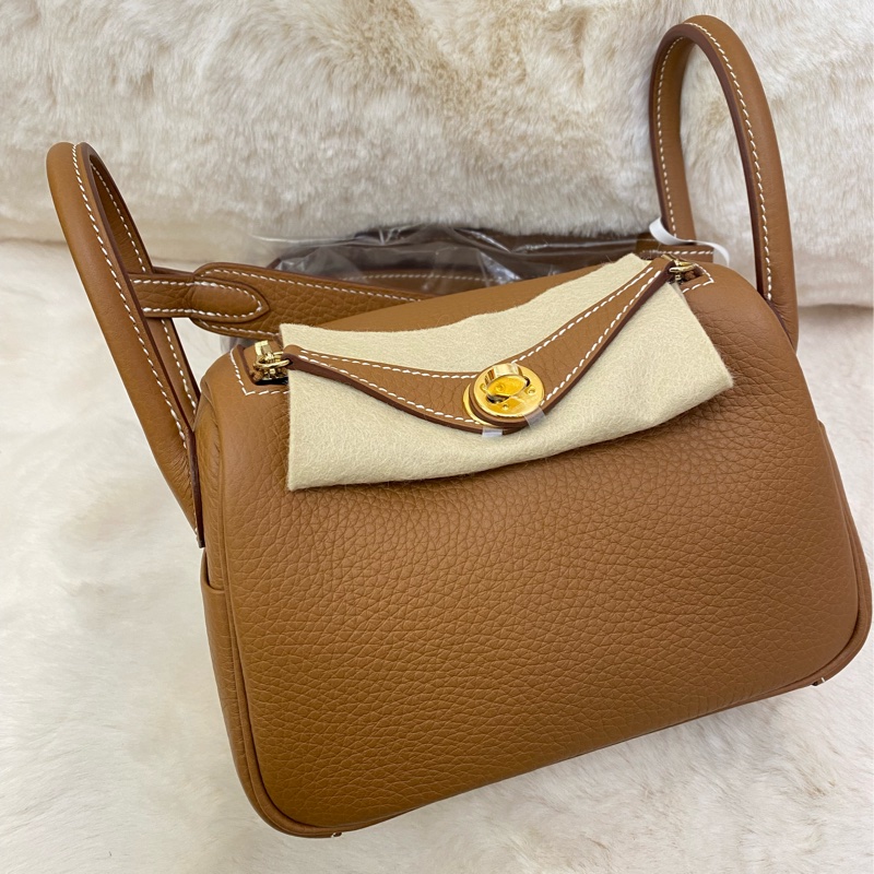 mini Lindy 金棕色 金扣-0