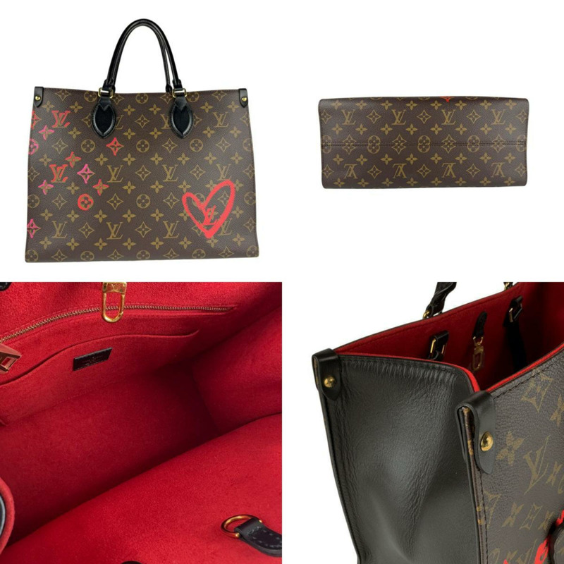 路易威登 Fall in Love Monogram 單肩包/手提包，香港專供，On the Go MM 帆布，棕色，女士，M45888 z7816-2