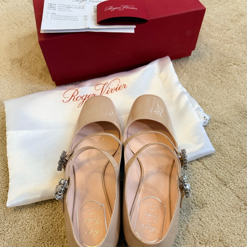 Roger Vivier 水晶方釦瑪莉珍鞋 37.5-5