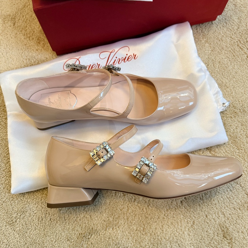 Roger Vivier 水晶方釦瑪莉珍鞋 37.5 全新-5