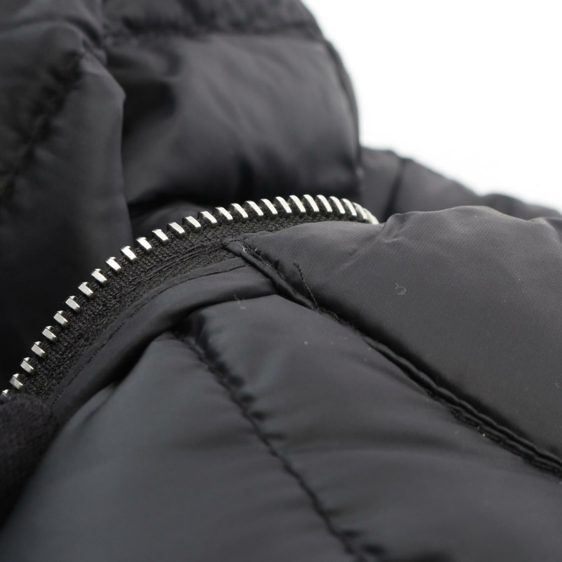MONCLER SERPENTINE 羽絨衣外套，荷葉邊下擺，2號尼龍黑色，二手女款-5