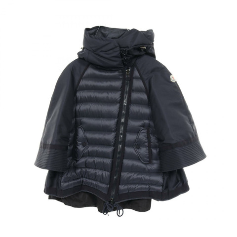 MONCLER SOPHIE 斗篷式羽絨外套 #0 尼龍海軍藍二手女款