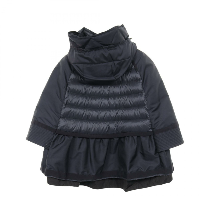 MONCLER SOPHIE 斗篷式羽絨外套 #0 尼龍海軍藍二手女款-1