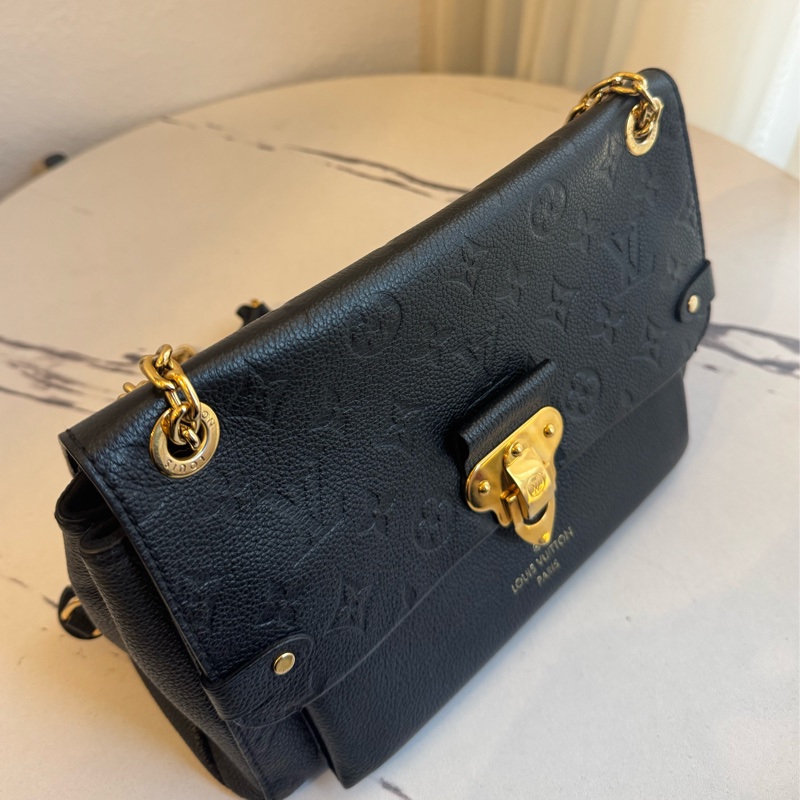 Lv M44151黑壓紋VAVIN金鏈包 肩背/斜背都好看-9