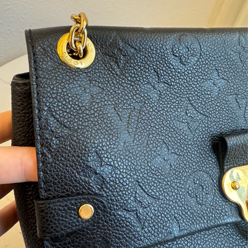 Lv M44151黑壓紋VAVIN金鏈包 肩背/斜背都好看-11