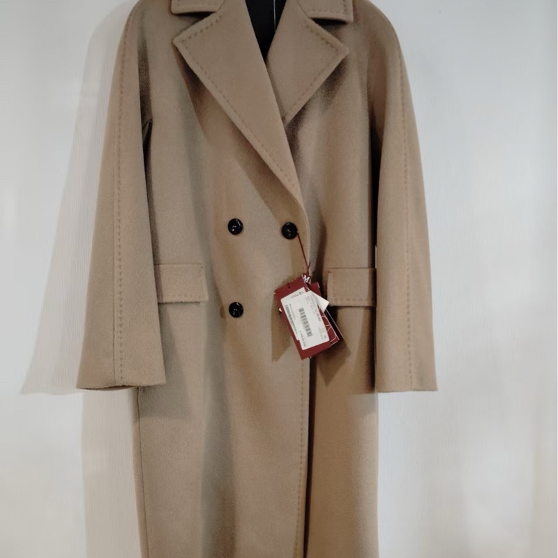 促銷品Max Mara-Astro019駝色羊絨混紡大衣#38 40-0