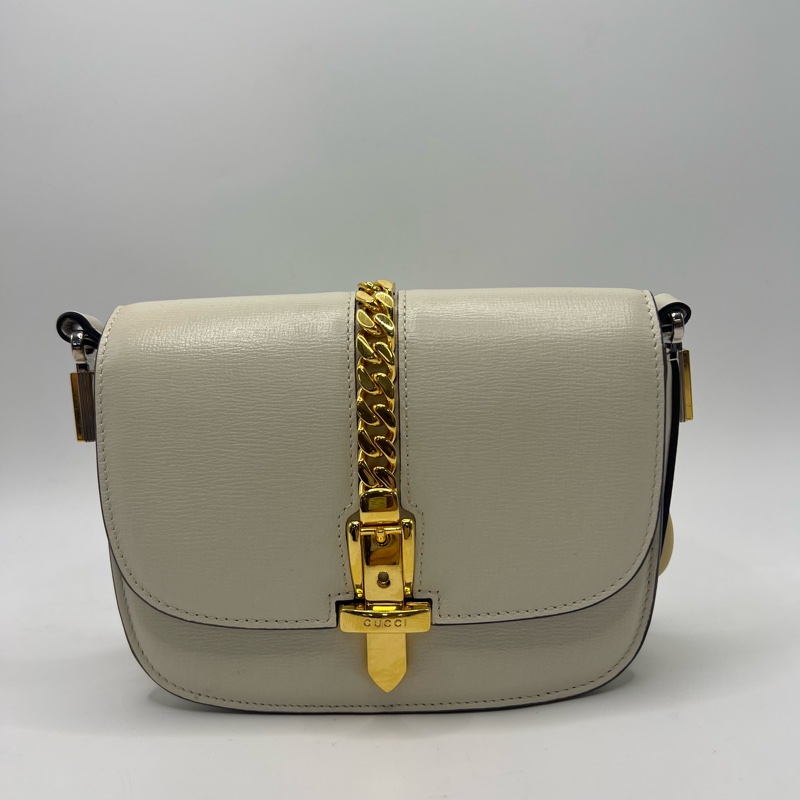 Gucci 古驰 塞尔维亚 白色 牛皮 斜挎包-0