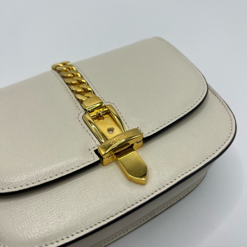 Gucci 古驰 塞尔维亚 白色 牛皮 斜挎包-5