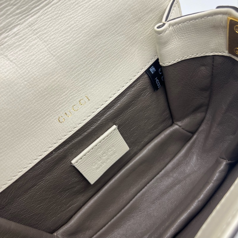 Gucci 古驰 塞尔维亚 白色 牛皮 斜挎包-11