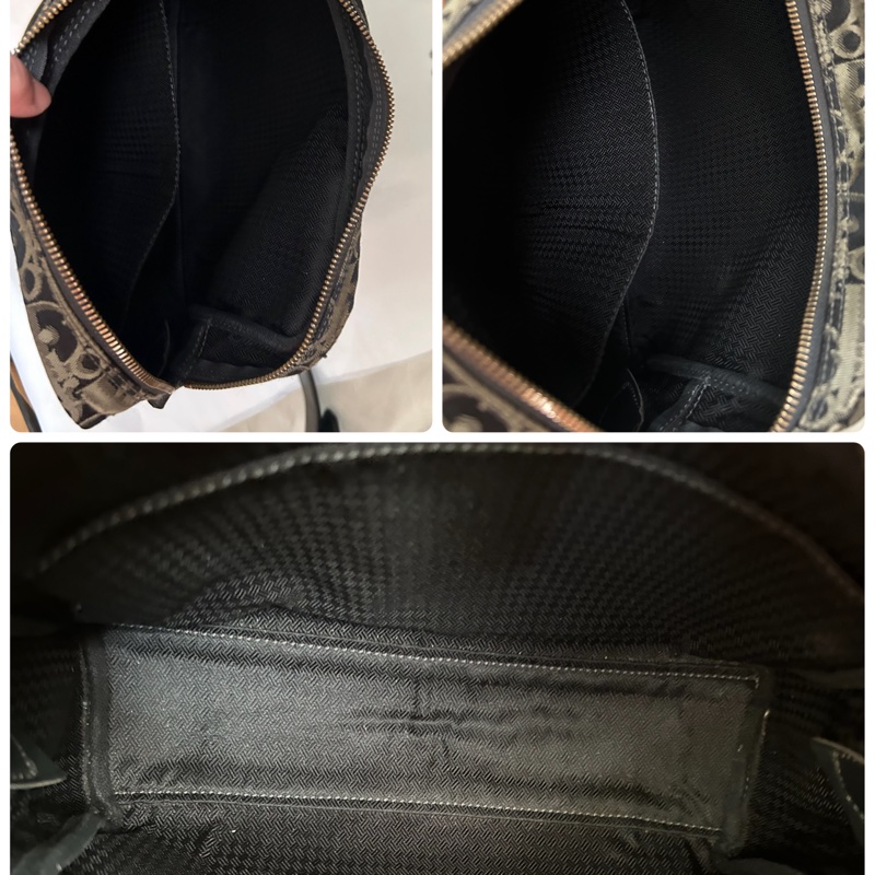 Dior *銀絲刺繡滿版D +扣式（卡）耳機包*斜背包組合👩🏻‍🦰這是稀有Vintage 古董款！#贈D小logo短鍊-4