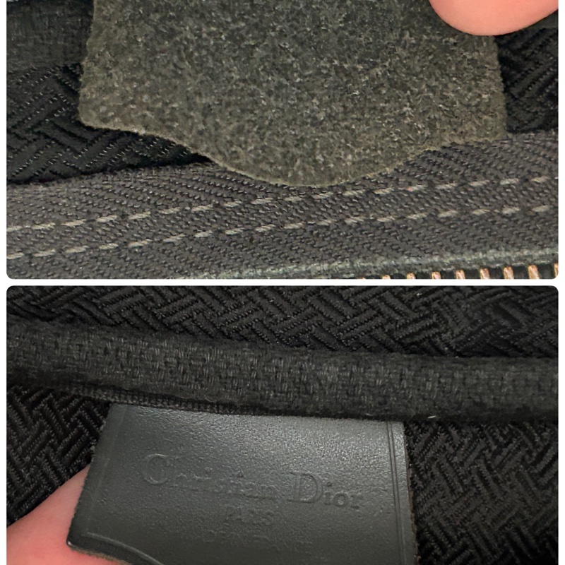 Dior *銀絲刺繡滿版D +扣式（卡）耳機包*斜背包組合👩🏻‍🦰這是稀有Vintage 古董款！#贈D小logo短鍊-5