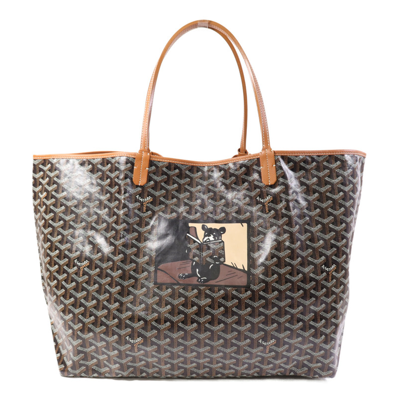 GOYARD 塗層帆布Saint Louis GM銀扣肩背袋-0