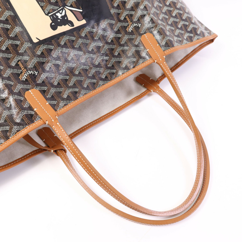 GOYARD 塗層帆布Saint Louis GM銀扣肩背袋-6
