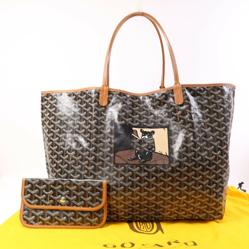 GOYARD 塗層帆布Saint Louis GM銀扣肩背袋-7