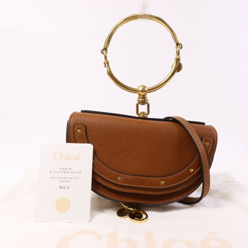 Chloe 牛皮皮革Nile Minaudiere金扣手挽肩背兩用袋-9