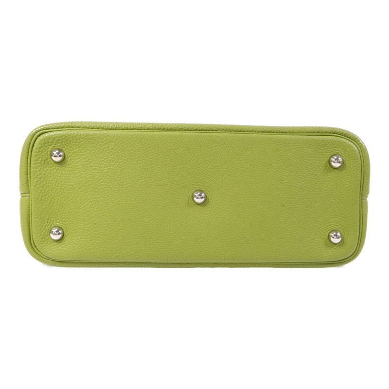 HERMES Togo皮革Bolide1923 30銀扣手挽袋Vert Anis-3