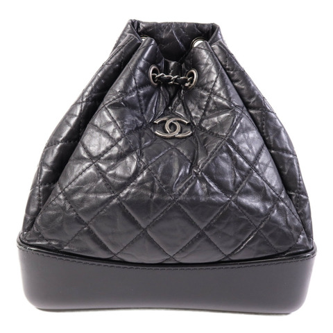CHANEL 牛皮皮革Gabrielle Backpack鏈帶背包