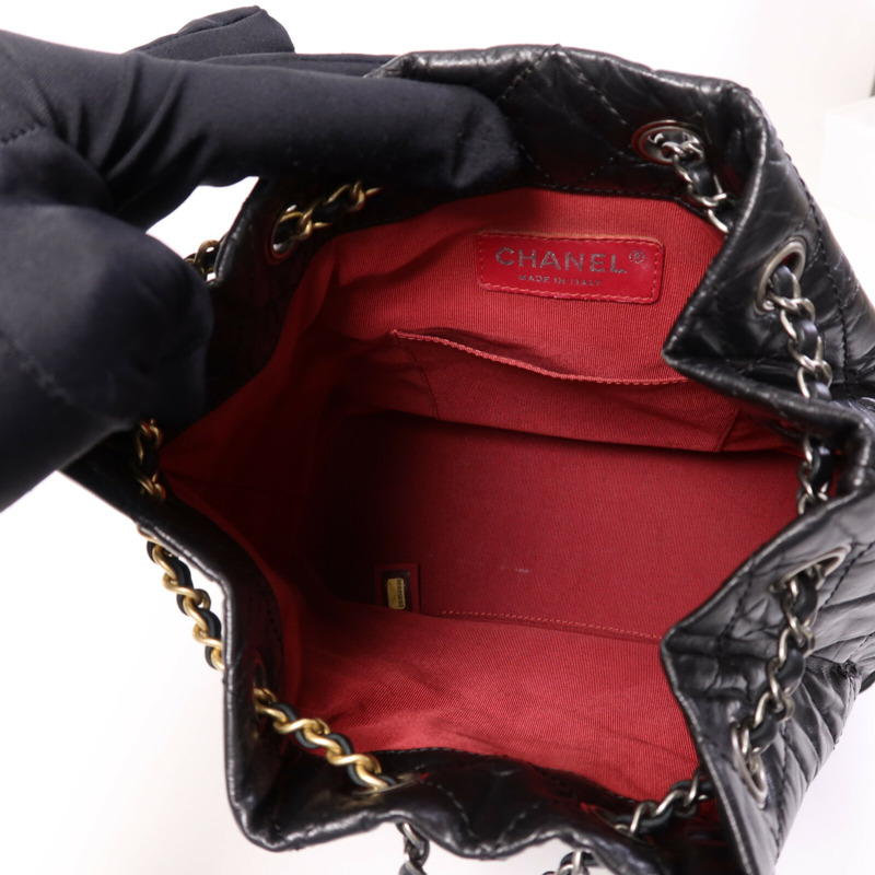 CHANEL 牛皮皮革Gabrielle Backpack鏈帶背包-4