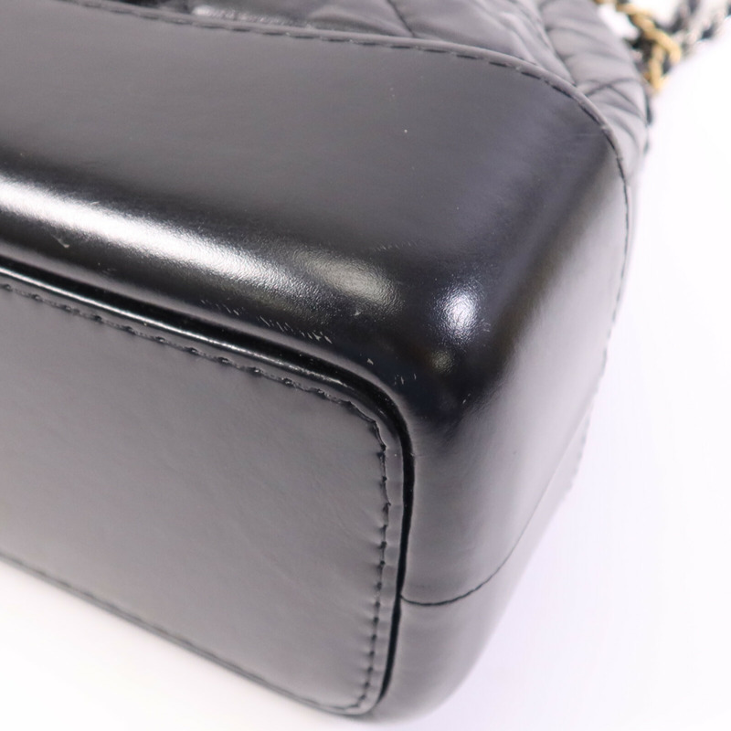 CHANEL 牛皮皮革Gabrielle Backpack鏈帶背包-8