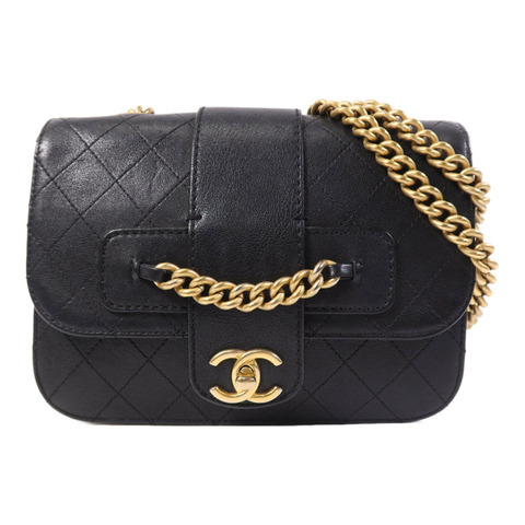CHANEL 牛皮皮革Chain Shoulder Bag金扣鏈帶肩背袋