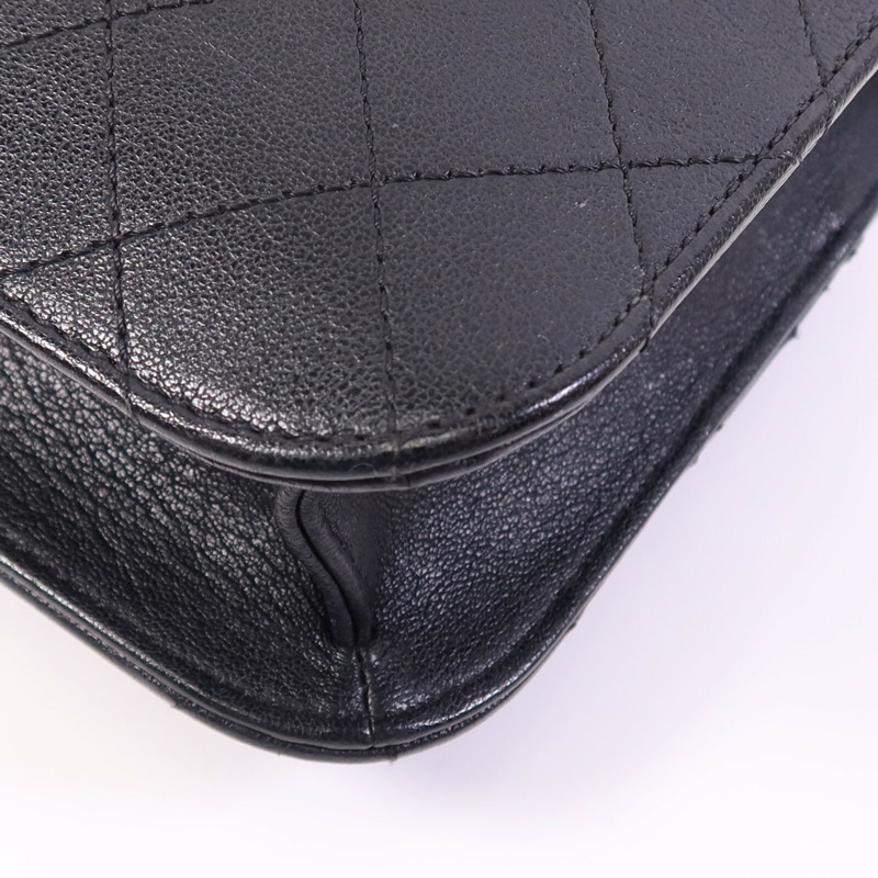 CHANEL 牛皮皮革Chain Shoulder Bag金扣鏈帶肩背袋-10