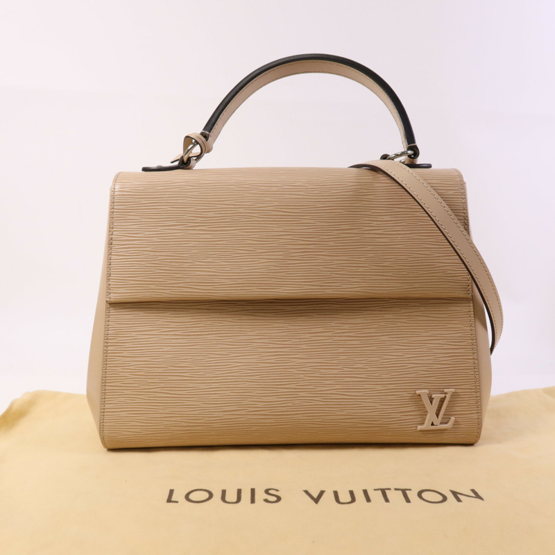 LOUIS VUITTON Epi Cluny MM銀扣手挽肩背兩用袋-10