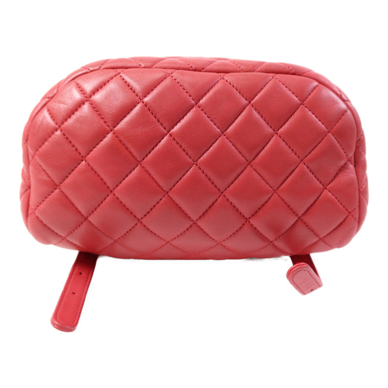 CHANEL 羊皮皮革Backpack金扣鏈帶背包-3