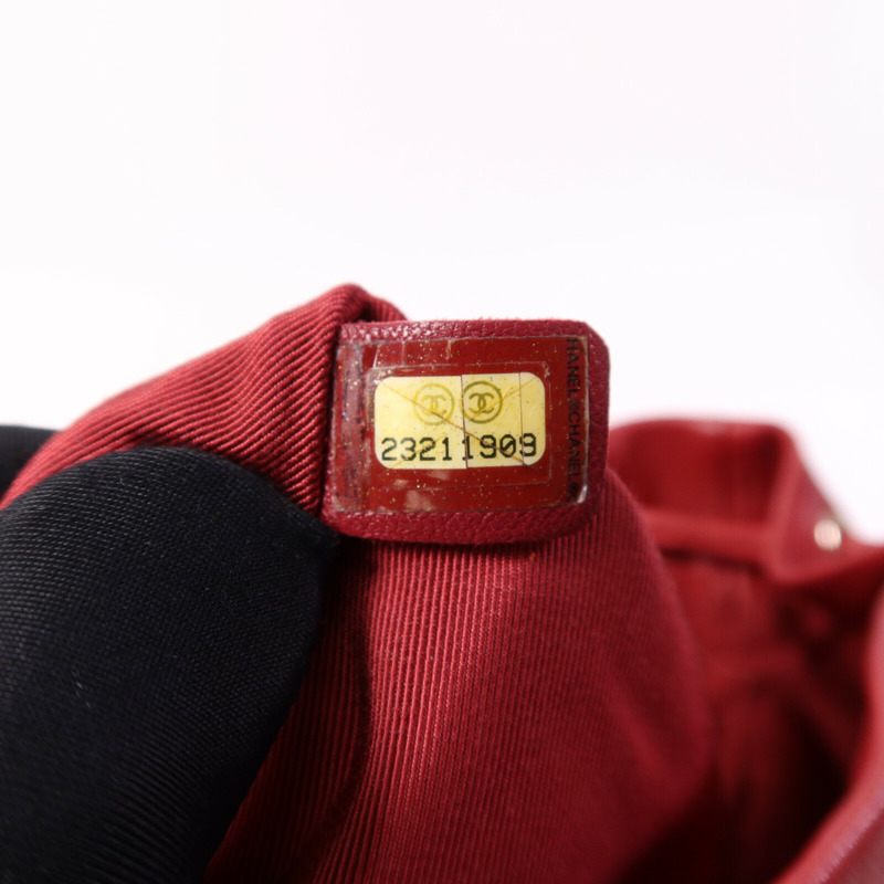 CHANEL 羊皮皮革Backpack金扣鏈帶背包-7