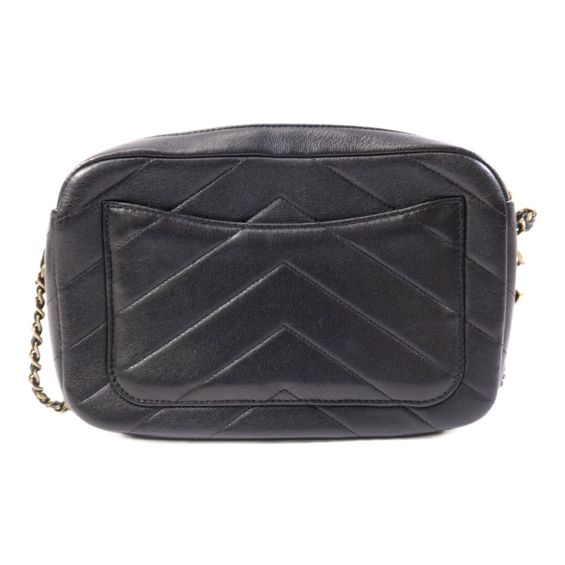 CHANEL 牛皮皮革Chain Shoulder Bag金扣鏈帶肩背袋-1