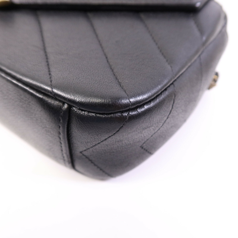 CHANEL 牛皮皮革Chain Shoulder Bag金扣鏈帶肩背袋-8