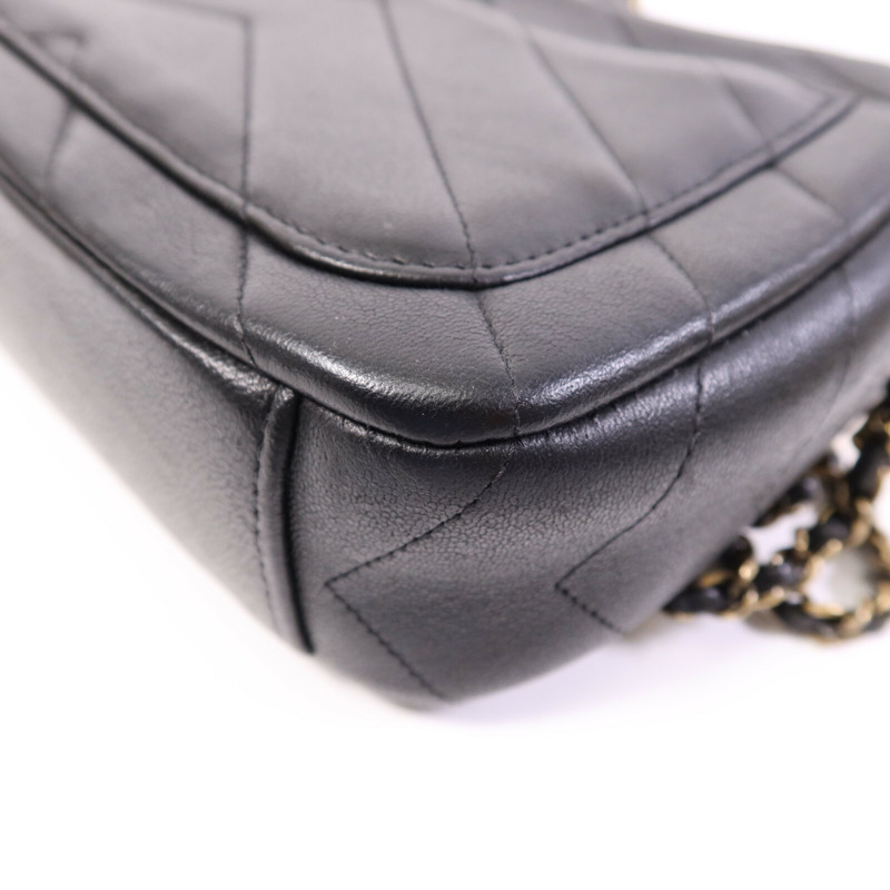 CHANEL 牛皮皮革Chain Shoulder Bag金扣鏈帶肩背袋-12