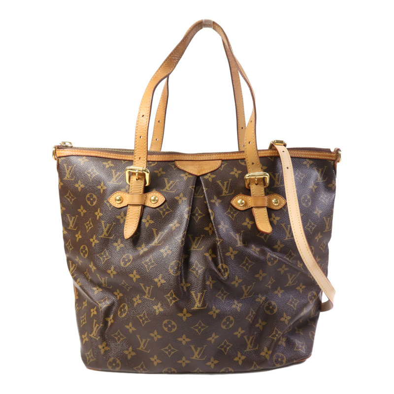 LOUIS VUITTON Monogram Palermo GM金扣手挽肩背兩用袋-0