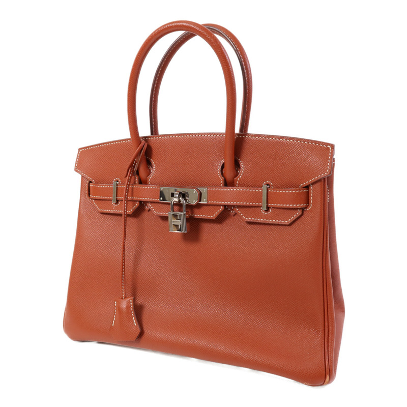 HERMES Epsom皮革Birkin 30銀扣手挽袋Brique-2