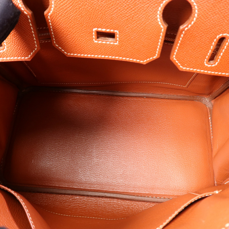 HERMES Epsom皮革Birkin 30銀扣手挽袋Brique-4
