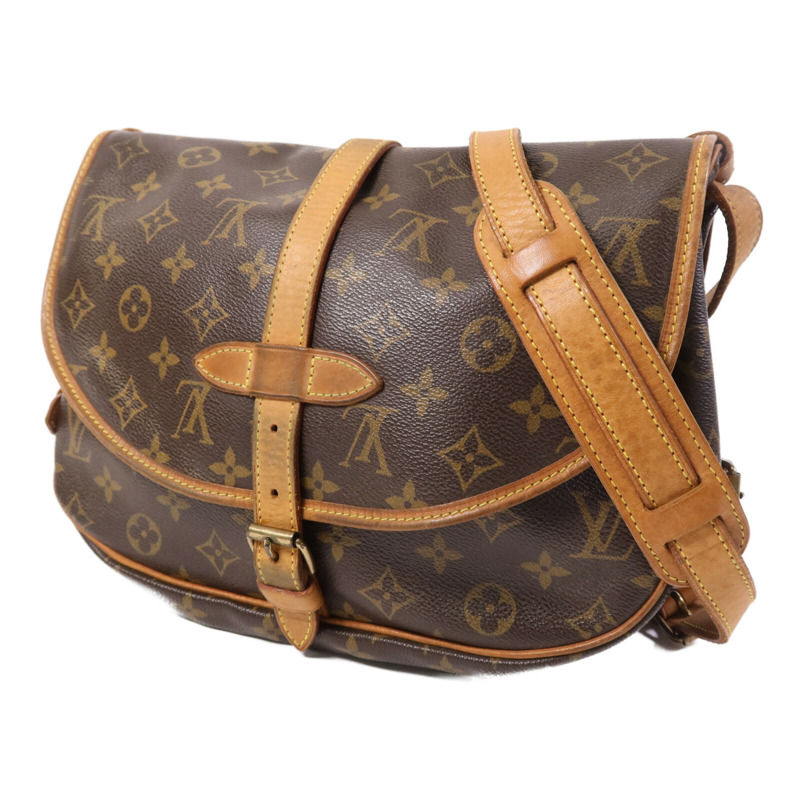 LOUIS VUITTON Monogram Saumur 30金扣肩背袋-2
