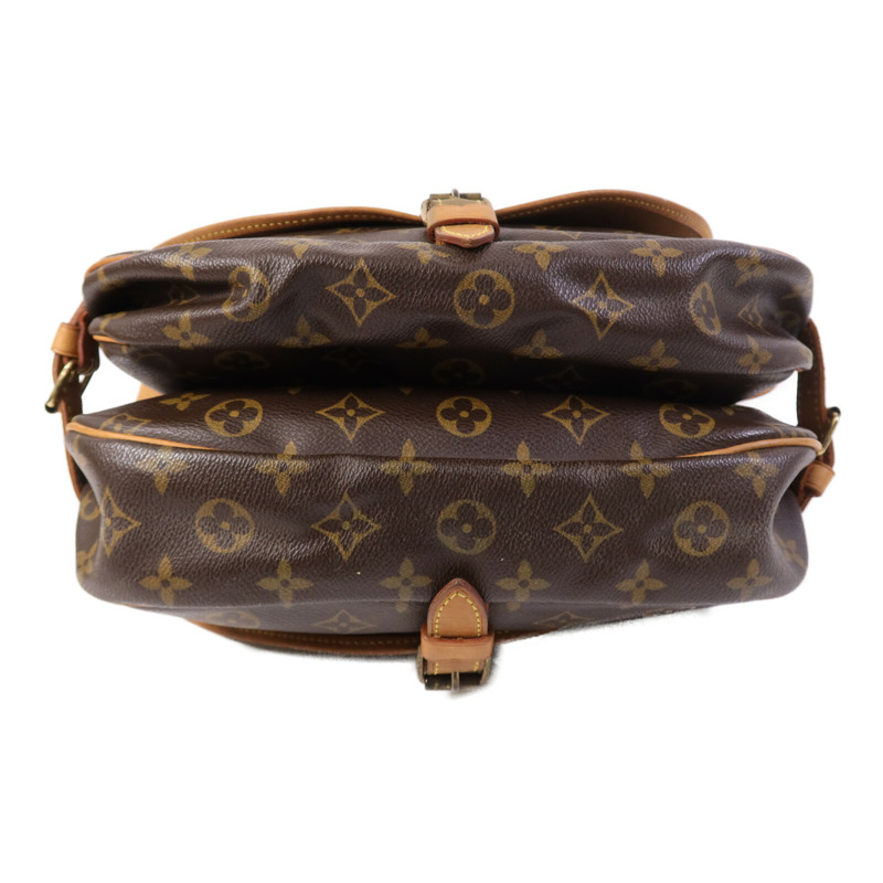 LOUIS VUITTON Monogram Saumur 30金扣肩背袋-3