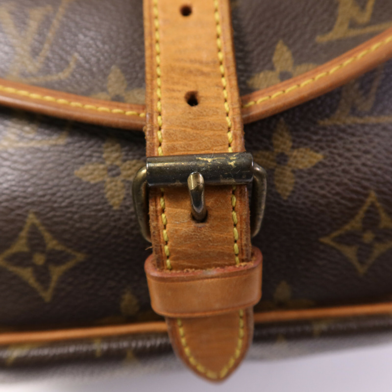 LOUIS VUITTON Monogram Saumur 30金扣肩背袋-6