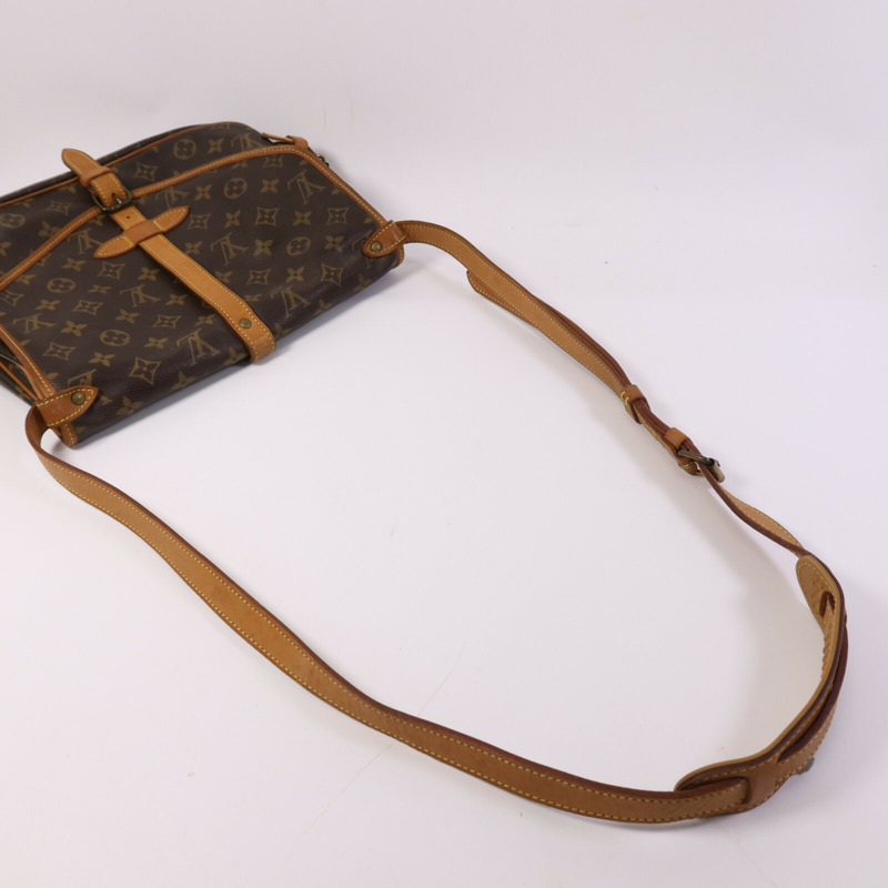 LOUIS VUITTON Monogram Saumur 30金扣肩背袋-9